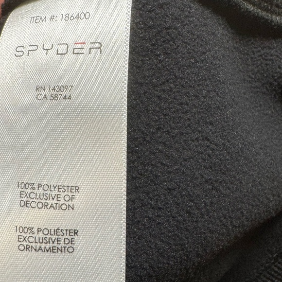 SPYDER Mens Outbound Core Performance Pull Over quarter zip jacket Black L EUC - Picture 8 of 8